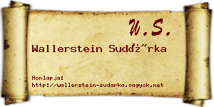 Wallerstein Sudárka névjegykártya